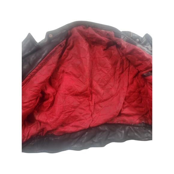 Vintage Harro Biker Jacket Women Small Men XS Youth XL Motorcycle Leather Cafe - Picture 6 of 16